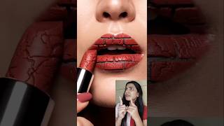 Viral Brick Wall Lipstick🧱💄| AI Red Lipstick💋😱| Does It Work?🧐| Shocking Result💯 #trending #hack