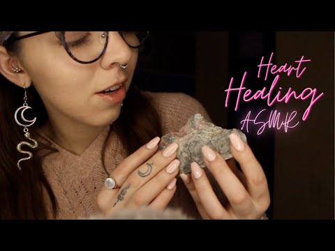 Healing Your Heart ASMR💗 with Rhodochrosite & Pink Tourmaline💎