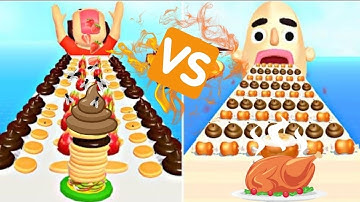 PANCAKE RUN🥞 VS Sandwich Runner 🍔All Levels Gameplay Walkthrough Android,ios