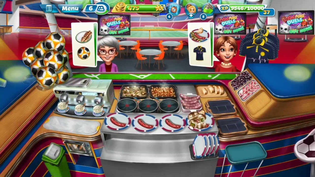 3 stars in level 16 | Cooking Fever's Sports Bar 