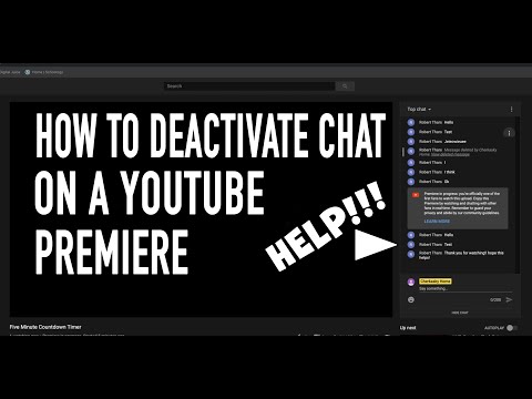 How To Disable Chat On YouTube Premiere 