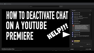 How to disable chat on YouTube Premiere