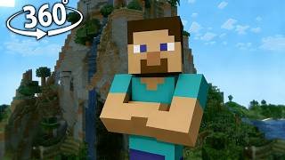 Immersive experience 360° panoramic VR chitinous flight-Minecraft