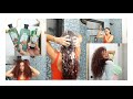 CURL ROUTINE using Herbal Essences Potent Aloe &amp; Mango Line for Curly Hair!