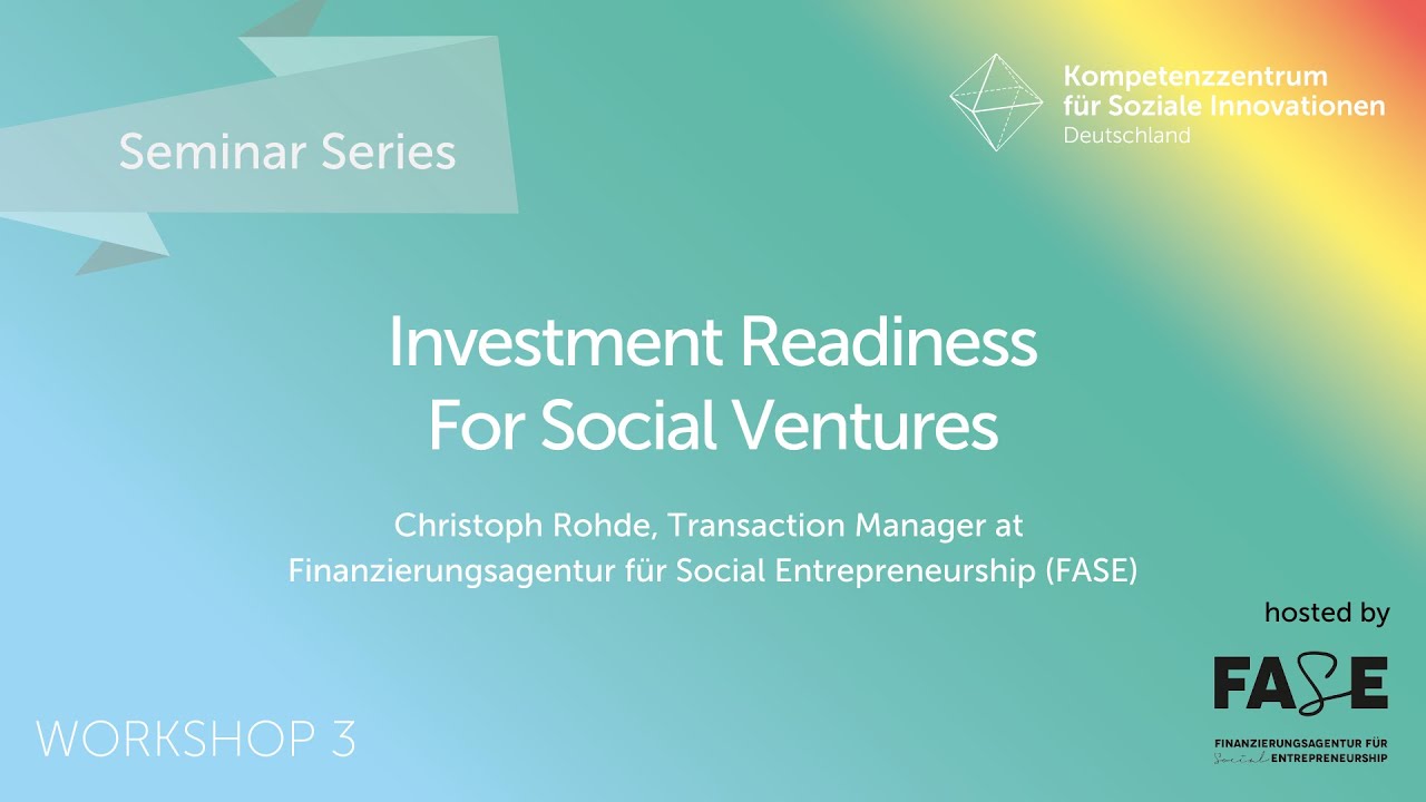 KoSI Seminar #3 Investment Readiness For Social Ventures - YouTube