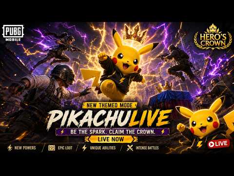 ⚡ PikachuLive Takes Over Hero's Crown Mode! 🔥 PUBG MOBILE Live