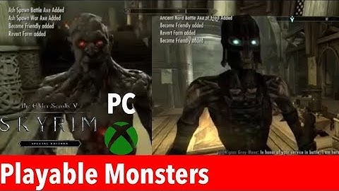 Skyrim SE PC/Xbox One Mods|Playable Monster Mod