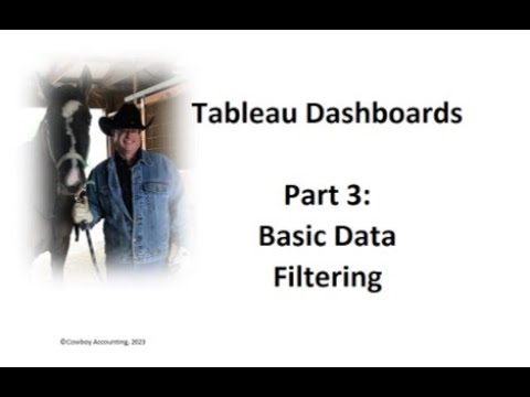 Tableau Dashboards Part 3 Basic Data Filtering - YouTube