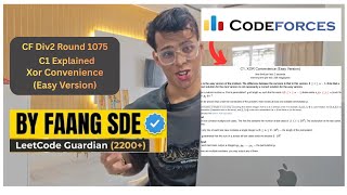 Codeforces Div2 Round 1075 - Problem C1 - XOR Convenience (Easy Version) | Xor Trick Profile