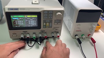 Configure a dual voltage dc power supply so it provides positive and negative voltages.