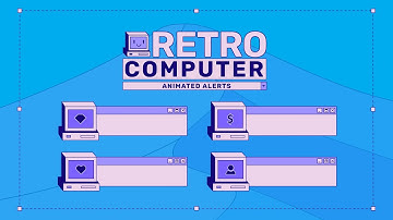 Retro Computer Animated Alerts for Twitch, Youtube and Facebook Gaming