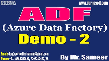 ADF (Azure Data Factory) tutorials || Demo - 2 || by Mr. Sameer On 26-01-2023 @8AM IST