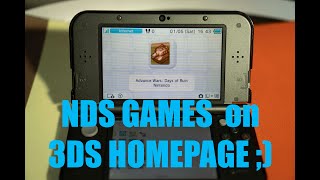 Nintendo DS game shortcut on 3DS homepage ( NDS Forwarder )