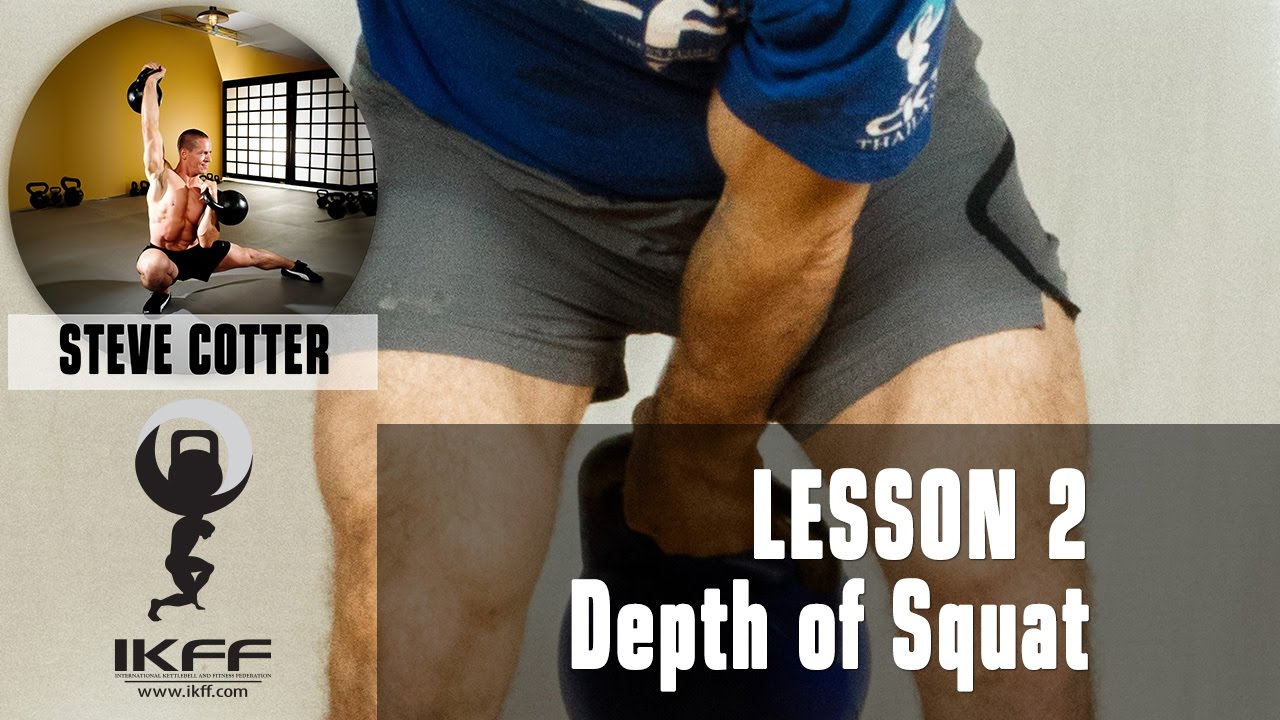 Урок 2 по гире IKFF со Стивом Коттером — Глубина приседа в махе