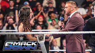 Nick Aldis gives Chelsea Green 30 days to defend her title or she ll lose it SmackDown highlights