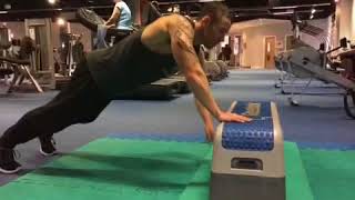 high box plank step step ups with knee to elvows