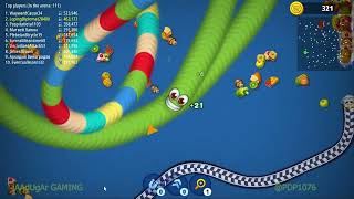 WormsZone io Hungry Snake By Prithvi Raj most agrressive game play 4 laks in 2 mins total score 8 L