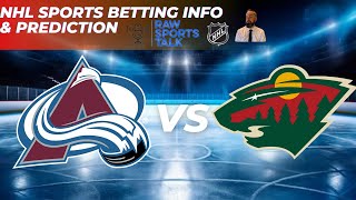 Colorado Avalanche VS Minnesota Wild 3/8/26 Free NHL Stats &amp; Betting info