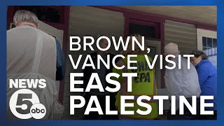 Brown and Vance visit East Palestine to see damage caused by train derailment