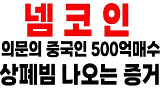 [넴 코인]🚨의문의 중국인 500억 매수 상폐빔 나오는 증거 🚨