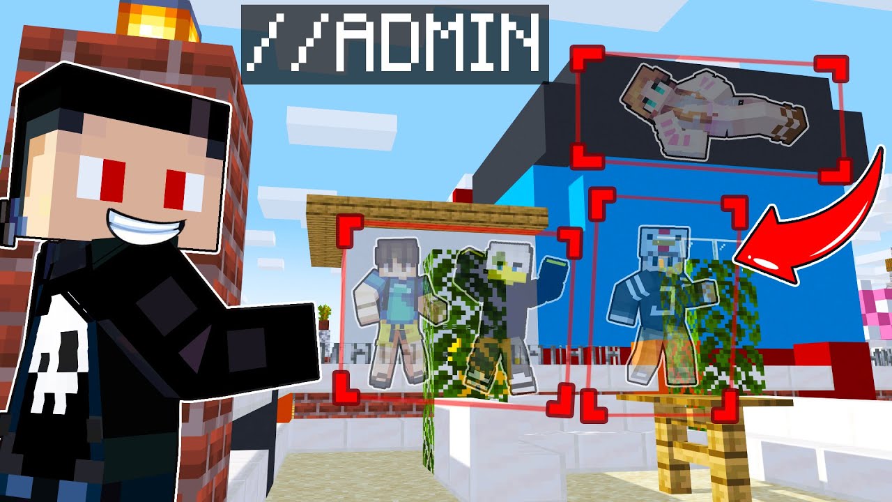 Using ADMIN COMMANDS to CHEAT in Minecraft Hide and Seek!