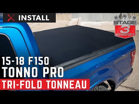 2015 2018 F150 And Raptor Tonno Pro Tri Fold Tonneau Cover Install Youtube