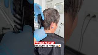 TEXTURED PIXIE HAIRCUT IN PROCESS: Complete Tutorial Linked Below! 🔥🔥🔥