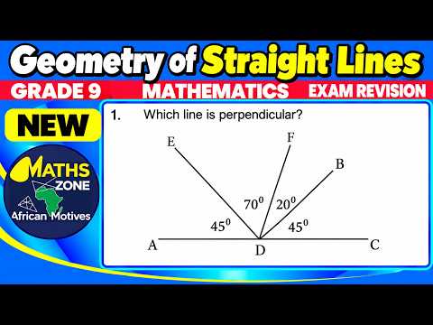 Geometry of Straight Lines - Perpendicular Lines - Grade 9 Mathematics Exam Revision
