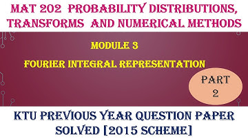 KTU S4 MATHS |MODULE 3 |PREVIOUS YEAR QUESTION PAPER SOLUTIONS| PART 2
