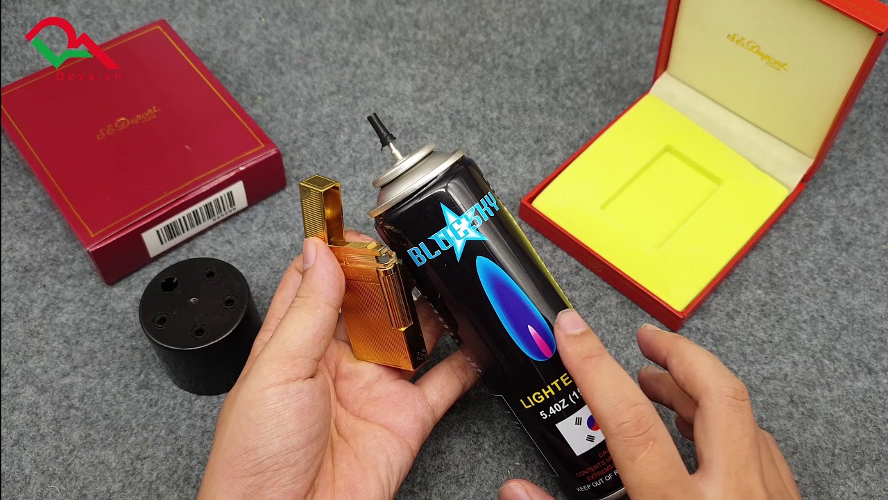 [Thuyết Bật Lửa]Hướng dẫn bơm ga dupont bằng bình ga Blue Sky