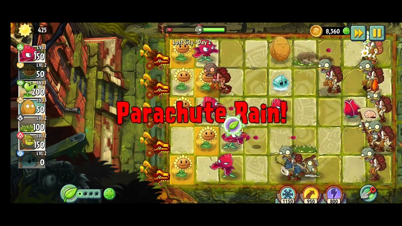 plants vs zombies 2 Lost city Day 2 - YouTube