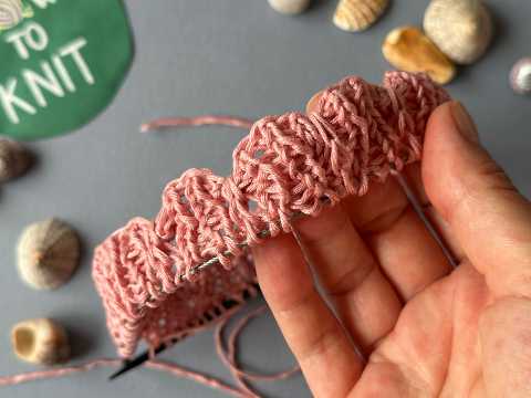 Easy Scalloped Edge Knitting Pattern 🧶 Step-by-Step Tutorial | Простой зубчатый край спицами