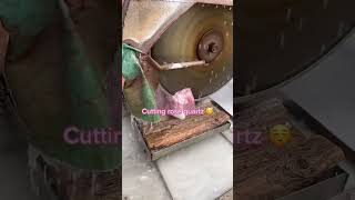 Cutting Rose Quartz asmr #asmr #crystals #asmrshorts #asmrsounds #asmrvideo #gems