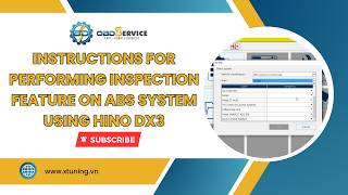 Instructions for performing inspection feature on ABS system using Hino DX3 | OBDService screenshot 3