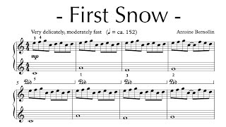 First Snow - Antoine Bernollin - Original Piano Composition - with sheet music - Partition