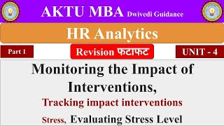 6| Tracking impact interventions, HR Analytics in hindi, Evaluating stress levels, Monitoring impact