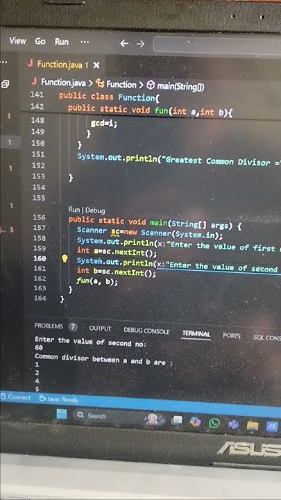 HCF/GCD of two numbers using java - YouTube