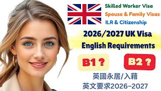 UK Visa English Requirements 2026–2027 Explained | B1 vs B2 for Skilled Worker, Spouse & ILR #ukvisa