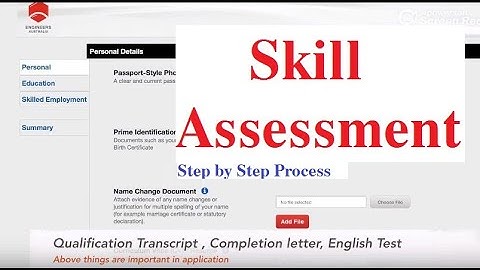 Skill Assessment || Step by step process || Engineers Australia