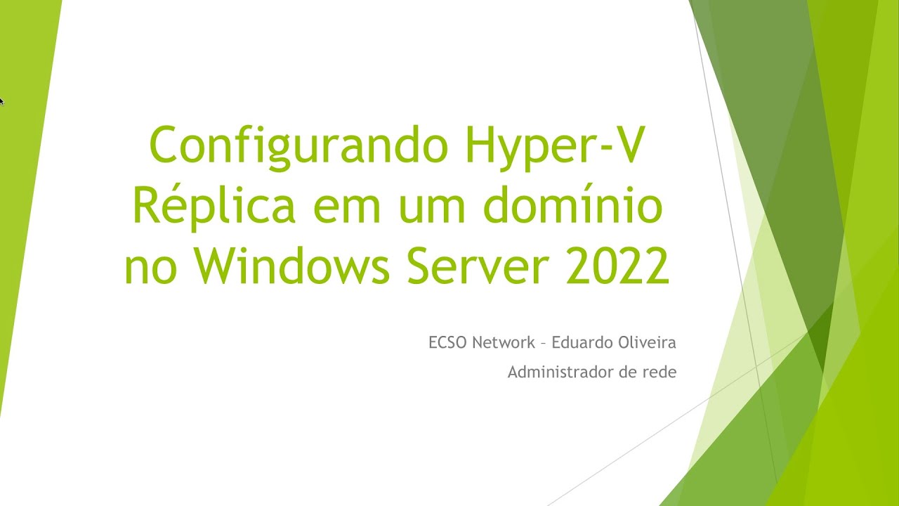Configurando Hyper V Réplica em um domínio no Windows Server 2022