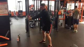 Golf posture cable chops