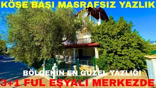 Akbükte Deni̇ze 500 Mt Ful Eşyali Bakimli Masrafsiz Geni̇ş Verandali Bahçeli̇ Yazlik Kaçirmayin