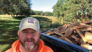 Splitting Cherry for Firewood using the Harbor Freight 20 Ton Log Splitter