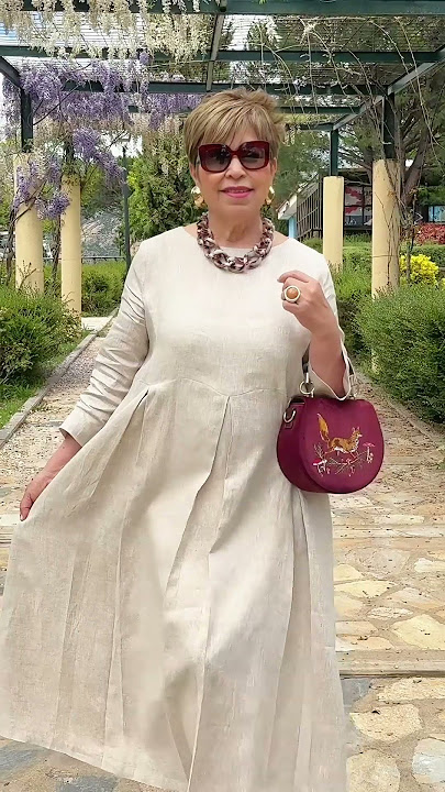 Soft Pleats & Natural Linen — A Maxi Dress Made to Flow with You 🍃👗 #fashion #ecofriendlyclothing