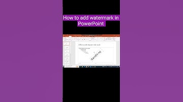 how to add watermark in PowerPoint #powerpoint #gandhiraj #shorts #trending
