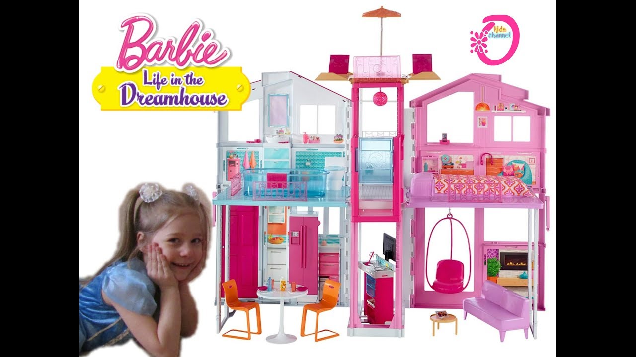 barbie pink passport 3 story townhouse