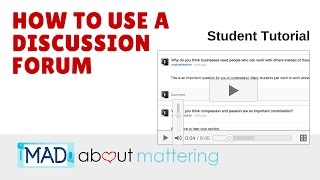 How do you use a discussion forum?