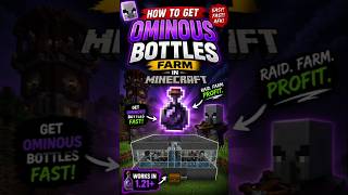 How To Get Ominous Bottles FAST in Minecraft ⚡ (EASY RAID FARM!) #minecraft #minecrafttipsandtricks