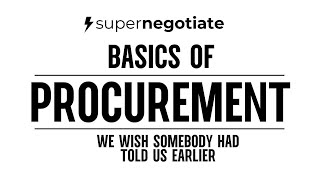 Procurement  Basics Cheatsheet - We wish somebody had told us earlier!! Do not miss this!