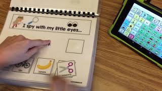 I Spy Adapted Book with AAC  - School Supplies